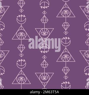 La geometria sacra vettoriale forma una ripetizione senza giunture Illustrazione Vettoriale