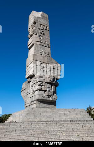 Danzica, Polonia - 7 ottobre 2022 - il Monumento Westerplatte, commemora i difensori polacchi della costa nella battaglia di Westerplatte nel 1939, la fi Foto Stock