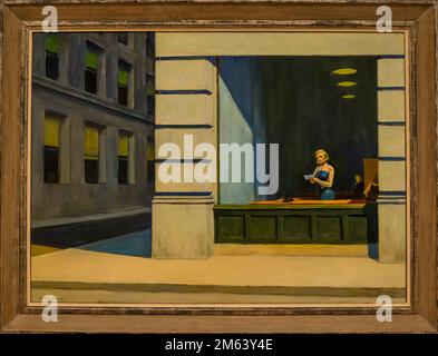 Ufficio di New York, 1962, mostra di Edward Hopper a New York, 2022, Whitney Museum of American Art, New York City, USA Foto Stock