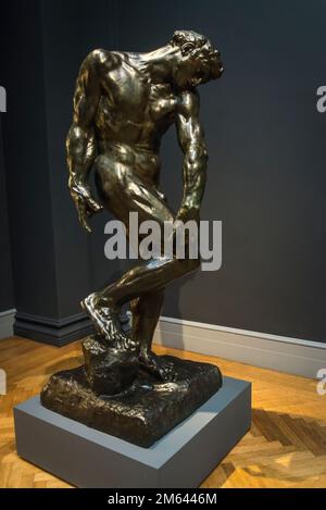 August Rodin: Adam, Bronze, 1910, Metropolitan Museum of Art, New York City, USA Foto Stock