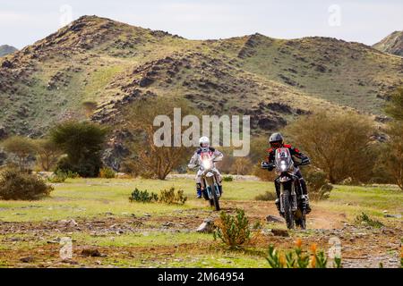 Al-'Ula, Arabia Saudita. 2nd Jan, 2023. 56 GOMEZ CANTERO Sandra (spa), Raids Experience, KTM, Moto, Motul, Azione durante la fase 2 della Dakar 2023 tra Sea Camp e al-'Ula, il 2nd gennaio 2023 a al-'Ula, Arabia Saudita - Foto Frédéric le Floc'h / DPPI Credit: DPPI Media/Alamy Live News Foto Stock