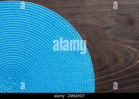 tappetino rotondo in vintage legno. Foto Stock