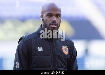 Wigan, Regno Unito. 02nd Jan, 2023. Oscar Estupinan #19 di Hull City prima della partita del campionato Sky Bet Wigan Athletic vs Hull City al DW Stadium, Wigan, Regno Unito, 2nd gennaio 2023 (Foto di Phil Bryan/News Images) a Wigan, Regno Unito il 1/2/2023. (Foto di Phil Bryan/News Images/Sipa USA) Credit: Sipa USA/Alamy Live News Foto Stock