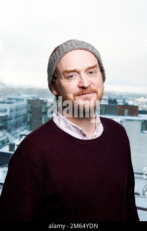 James Yorkston, cantante scozzese, ha fotografato a Stoccolma, Svezia, 16 dicembre 2022. James Yorkston sta progettando di pubblicare un nuovo album Toge Foto Stock