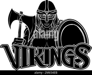 Viking Trojan Spartan celtica cavaliere guerriero donna Illustrazione Vettoriale