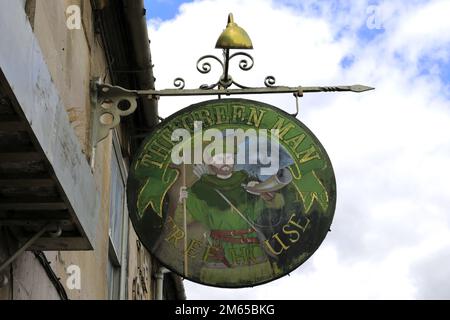 The Green Man pub; Scottate, Stamford Town, Lincolnshire County, Inghilterra, REGNO UNITO Foto Stock