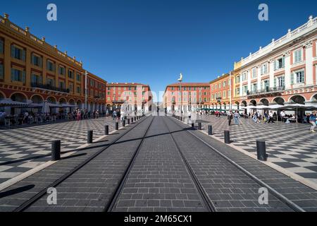 Nizza, Place Masséna, 1843-1844 geplant von Joseph Vernier Foto Stock