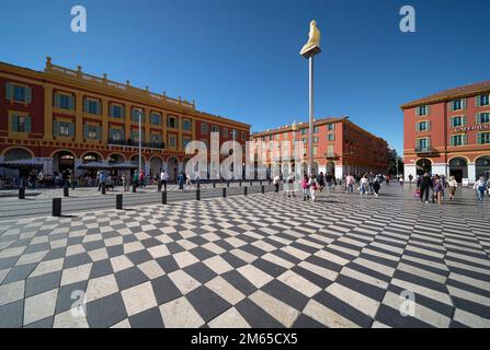 Nizza, Place Masséna, 1843-1844 geplant von Joseph Vernier Foto Stock