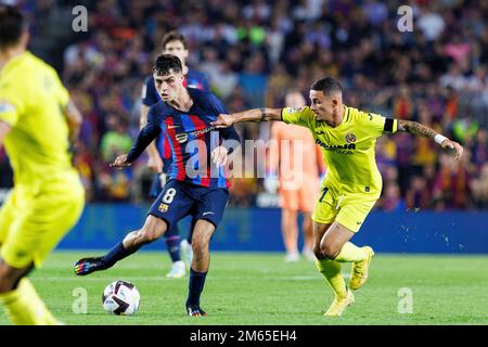 BARCELLONA - OTT 20: Pedri in azione durante la partita di LaLiga tra FC Barcelona e Villarreal CF allo Stadio Spotify Camp Nou il 20 ottobre 2022 Foto Stock