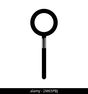 Icona a forma di spillo isolata su sfondo bianco. Icona sottile nera piatta sullo stile moderno. Simbolo lineare e tratto modificabile. Semplice e pixel perfetto Illustrazione Vettoriale