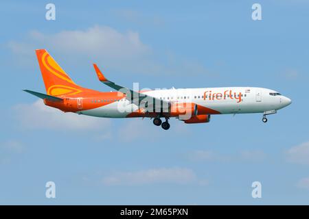 Aereo della compagnia aerea Firefly Boeing 737. Aereo 737-800 della compagnia aerea Firefly, noto anche come Fire Fly Airlines. Foto Stock