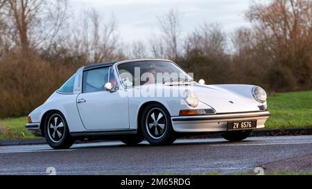 1970 bianco Porsche 911 auto classica Foto Stock