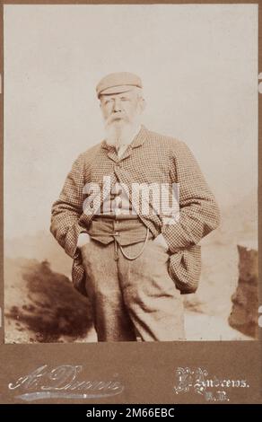 Giocatore scozzese di golf 'Old Tom' Morris Cabinet Fotografia, St Andrews, circa 1900 Foto Stock