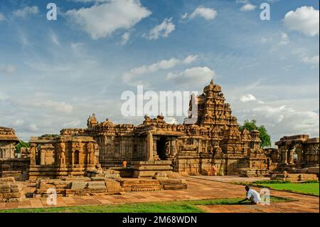 06 giu 2008 complesso del tempio di Pattadakal, sito patrimonio mondiale dell'UNESCO, Karnataka, India Foto Stock