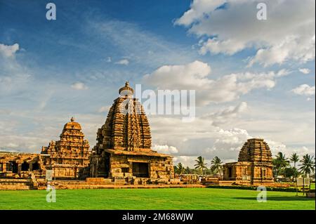 06 giu 2008 complesso del tempio di Pattadakal, sito patrimonio mondiale dell'UNESCO, Karnataka, India Foto Stock