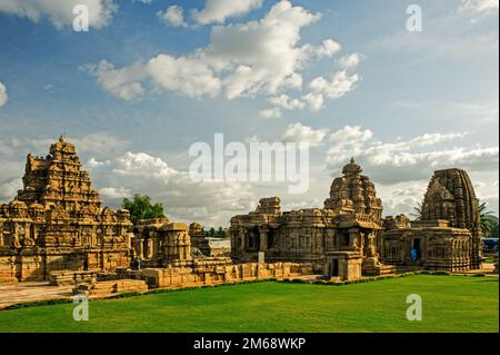 06 giu 2008 complesso del tempio di Pattadakal, sito patrimonio mondiale dell'UNESCO, Karnataka, India Foto Stock