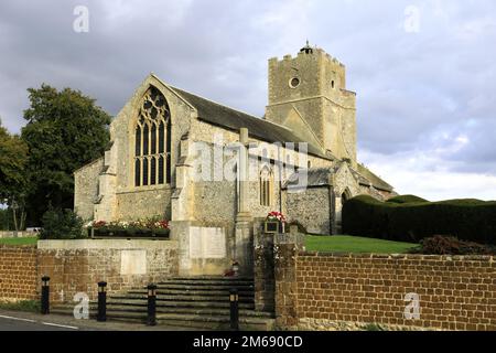 St Marys chiesa, Heacham village; North Norfolk; Inghilterra; Regno Unito Foto Stock