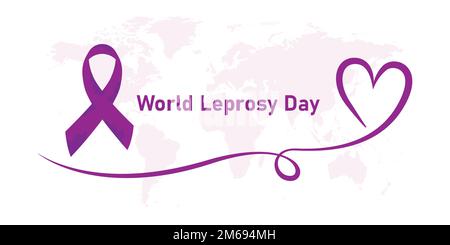 Progettazione concettuale della Giornata Mondiale della Lebbra. Illustrazione vettoriale. Illustrazione Vettoriale