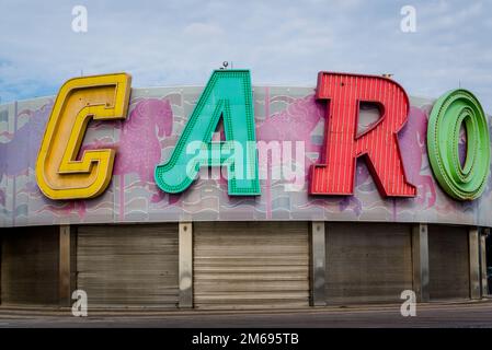 B & B Carousel, una giostra storica al parco divertimenti di Coney Island, Brooklyn, New York City, USA Foto Stock