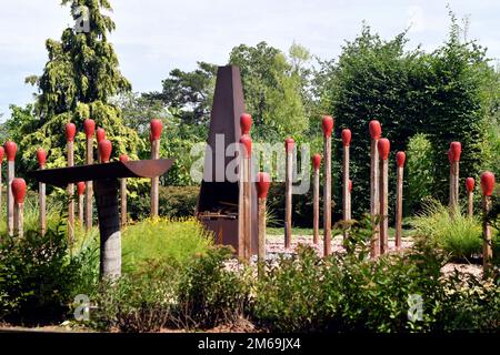 Schiltern, Austria - 08 agosto 2022: Kittenberger avventura giardino un'oasi con innumerevoli piante, scene e luoghi di avventura in bassa Austria, partita Foto Stock