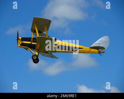 Velivolo giallo vintage Foto Stock