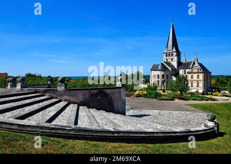 Abtei Saint-Georges de Boscherville, Normandia, Francia Foto Stock