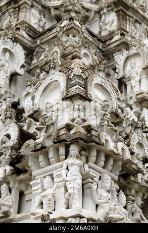 Un antico tempio vishnu in utharamerur tamilnadu Foto Stock