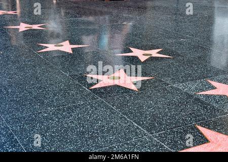 Stelle della Hollywood Walk of Fame Foto Stock
