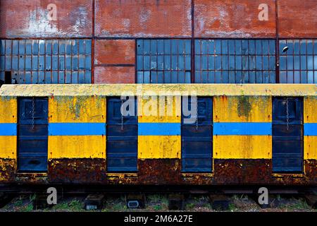 Museo Wendel Tile, Petite-Rosselle, Lothringen, Francia Foto Stock