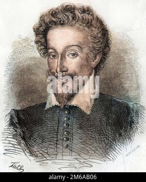 Portrait de Henri IV (1553-1610), roi de France. In "Histoire Populaire de la France", vers 1885. Gravure. Foto Stock