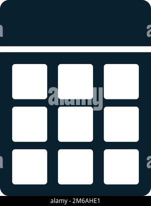 Icona della silhouette della calcolatrice. Calcolo. Vettore modificabile. Illustrazione Vettoriale