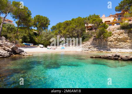 Cala Fornells Vista a Paguera, Maiorca Foto Stock