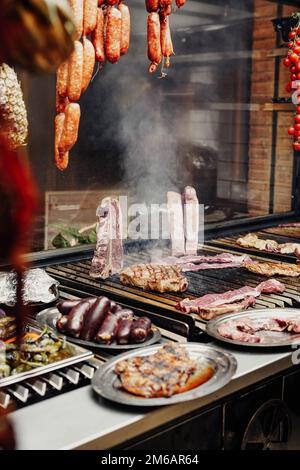 Tagli di manzo di alta qualità in una Steakhouse argentina Foto Stock