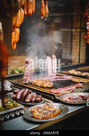 Tagli di manzo di alta qualità in una Steakhouse argentina Foto Stock