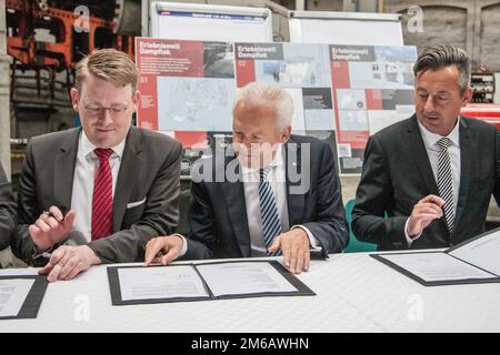 100 anni Meiningen locomotiva a vapore funziona Foto Stock