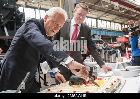 100 anni Meiningen locomotiva a vapore funziona Foto Stock