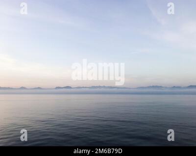 Mediterraneo, traghetto GNV da Tangeri a Genova, Paesaggio Foto Stock