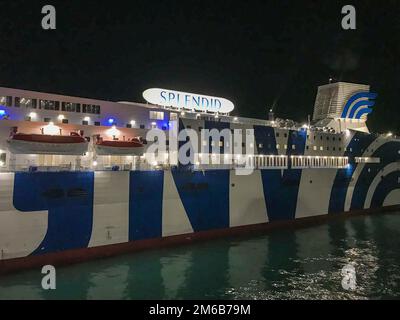 Mediterraneo, traghetto GNV da Tangeri a Genova, Porto di Genova Foto Stock