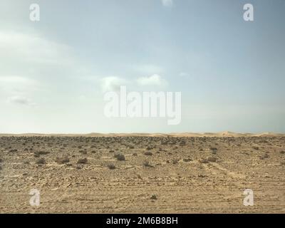 Marocco, dintorni di Laayoune, autostrada Foto Stock