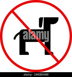 Non sono ammessi cani. Non sono ammessi animali. Vettore modificabile. Illustrazione Vettoriale