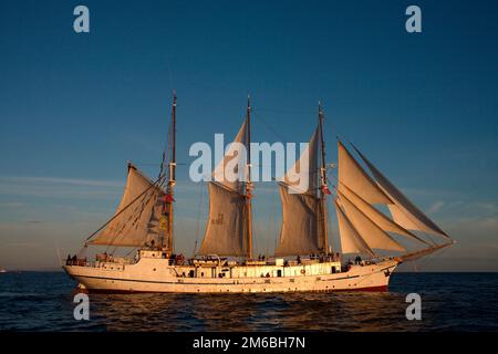 Goletta tedesca Grossherzogin Elisabeth, partenza Bergen, 2008 Foto Stock