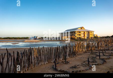 Paisajes de la guajira en colombia, playa arena y mucho mar. Foto Stock