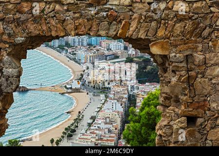 Vista della parte centrale di Blanes (Spagna, Catalogna) Foto Stock