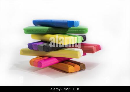 Il colore dei pezzi di plastilina Foto Stock