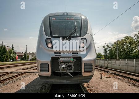 La messa in funzione di " commuters " treni-per la Deutsche Bahn Foto Stock