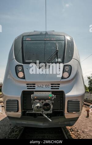 La messa in funzione di " commuters " treni-per la Deutsche Bahn Foto Stock