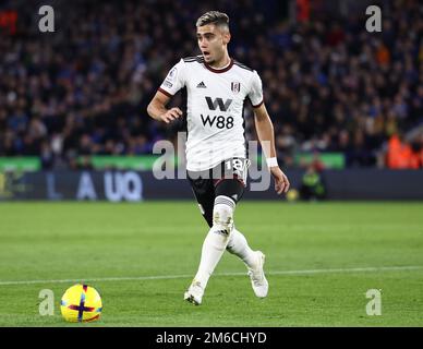 Leicester, Inghilterra, 3rd gennaio 2023. Andreas Pereira di Fulham durante la partita della Premier League al King Power Stadium di Leicester. L'immagine di credito dovrebbe essere: Darren Staples / Sportimage Foto Stock