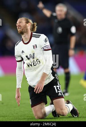 Leicester, Inghilterra, 3rd gennaio 2023. Tim si ritrova a Fulham durante la partita della Premier League al King Power Stadium di Leicester. L'immagine di credito dovrebbe essere: Darren Staples / Sportimage Foto Stock