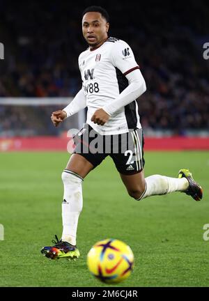 Leicester, Inghilterra, 3rd gennaio 2023. Kenny Tete of Fulham durante la partita della Premier League al King Power Stadium di Leicester. L'immagine di credito dovrebbe essere: Darren Staples / Sportimage Foto Stock