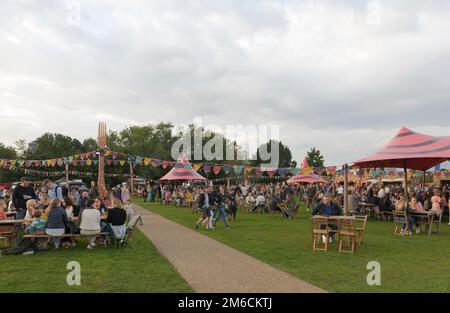 Hasselt. Limburgo - Belgio 28-08-2021. Una grande fiera all'aperto di varie cucine del mondo. Foto Stock